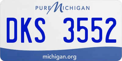 MI license plate DKS3552