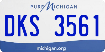 MI license plate DKS3561