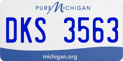 MI license plate DKS3563