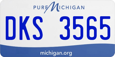 MI license plate DKS3565