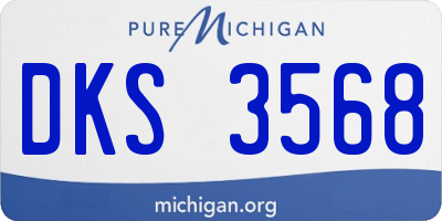 MI license plate DKS3568