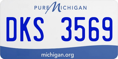 MI license plate DKS3569