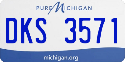 MI license plate DKS3571