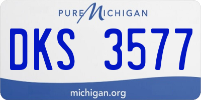 MI license plate DKS3577