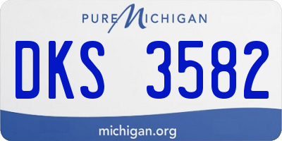 MI license plate DKS3582