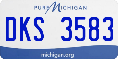 MI license plate DKS3583