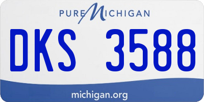 MI license plate DKS3588