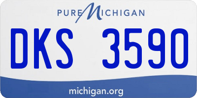 MI license plate DKS3590