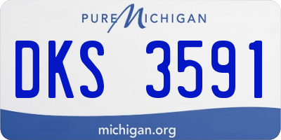 MI license plate DKS3591