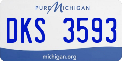 MI license plate DKS3593