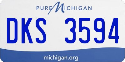MI license plate DKS3594