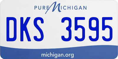 MI license plate DKS3595