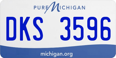 MI license plate DKS3596