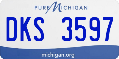 MI license plate DKS3597