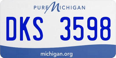 MI license plate DKS3598