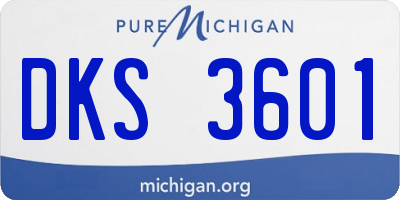 MI license plate DKS3601