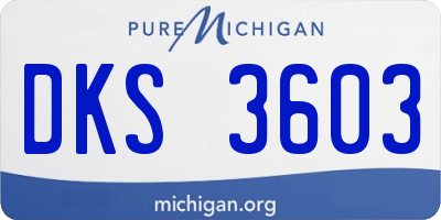 MI license plate DKS3603