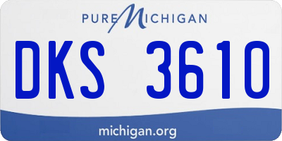 MI license plate DKS3610
