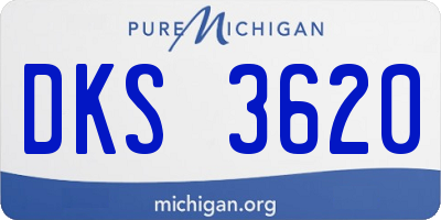 MI license plate DKS3620