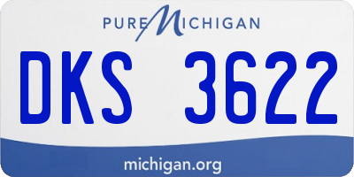 MI license plate DKS3622
