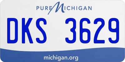 MI license plate DKS3629