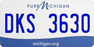 MI license plate DKS3630