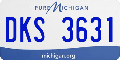 MI license plate DKS3631