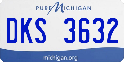 MI license plate DKS3632