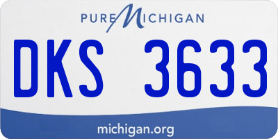 MI license plate DKS3633