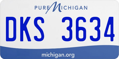 MI license plate DKS3634