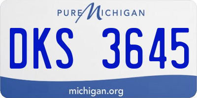 MI license plate DKS3645