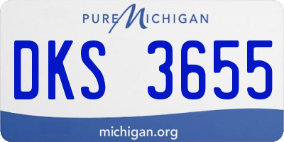 MI license plate DKS3655