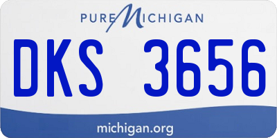 MI license plate DKS3656
