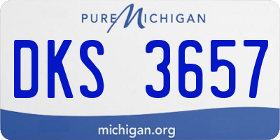 MI license plate DKS3657