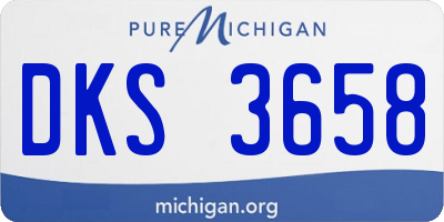 MI license plate DKS3658