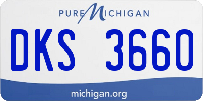 MI license plate DKS3660