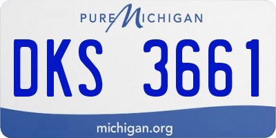 MI license plate DKS3661