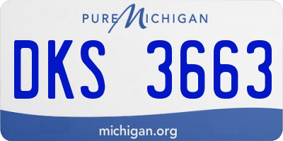 MI license plate DKS3663