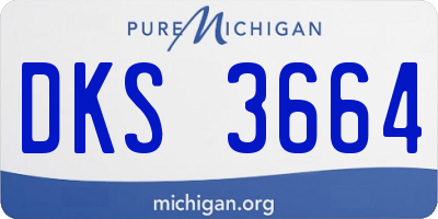 MI license plate DKS3664