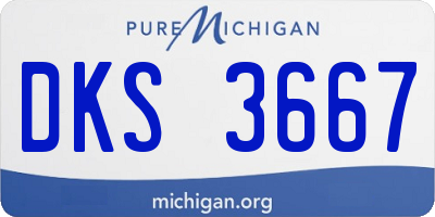 MI license plate DKS3667