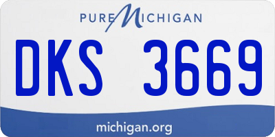 MI license plate DKS3669