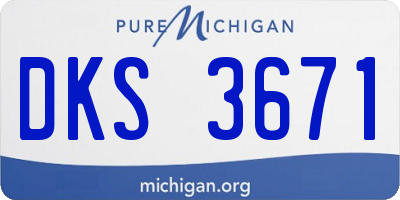 MI license plate DKS3671