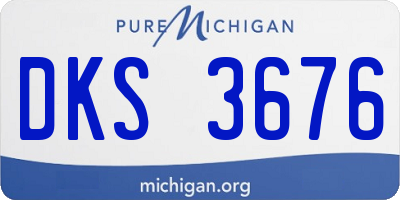 MI license plate DKS3676