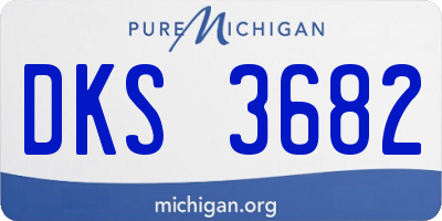 MI license plate DKS3682