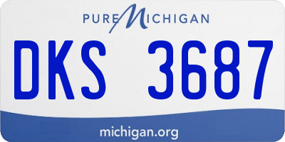 MI license plate DKS3687