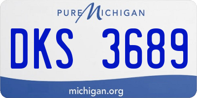 MI license plate DKS3689