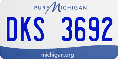 MI license plate DKS3692