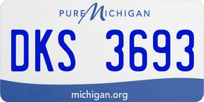 MI license plate DKS3693