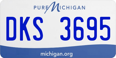 MI license plate DKS3695