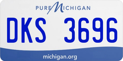 MI license plate DKS3696